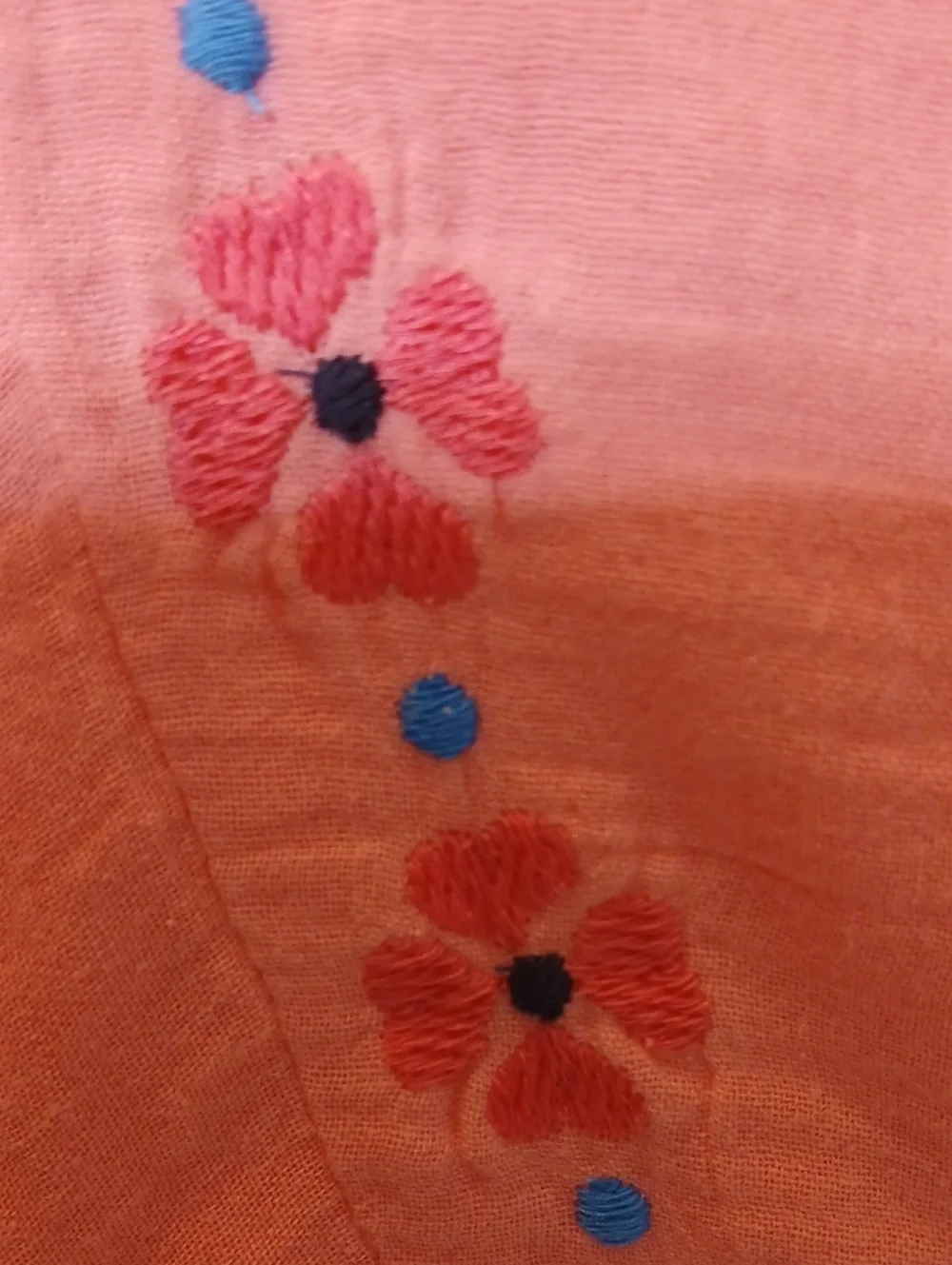 Old Navy Long-Sleeve Double-Weave Embroidered Swing Dress for Girls. Sz 10/12